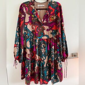 Trina Turk colorful long sleeved dress